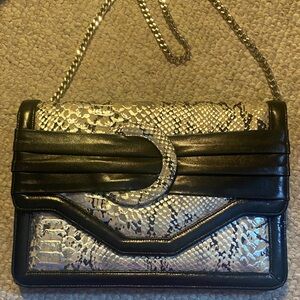 Black and Silver Snake Ofelia Kahlo designer purse